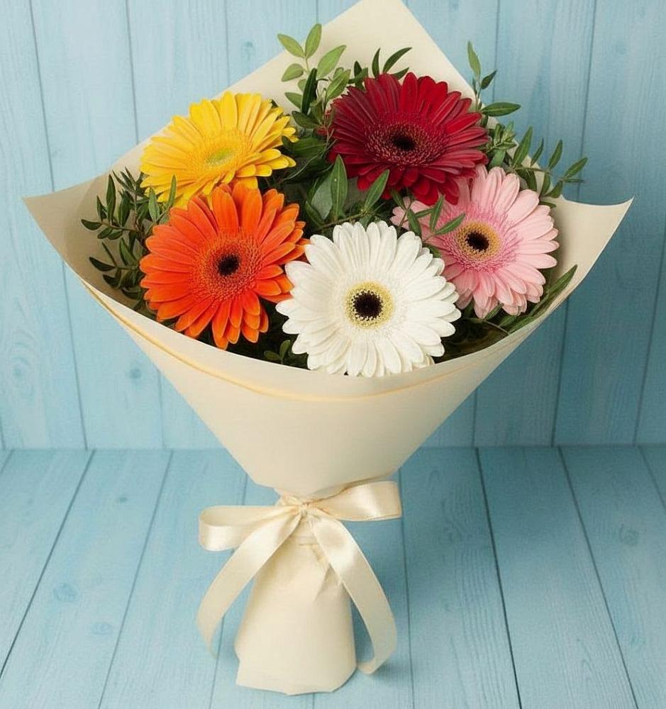 Букет цветов из: Герберы в Отрадном Самарская область