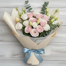 Букет цветов из:  Лизиантусы в Отрадном Самарская область