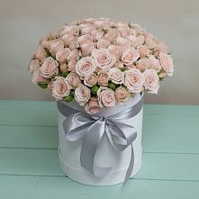 Цветочная композиция из Розы в шляпной коробке #REPLACE_PRED# Отрадном Самарская область