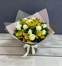 Букет цветов из:  Орхидеи и Розы в Отрадном Самарская область