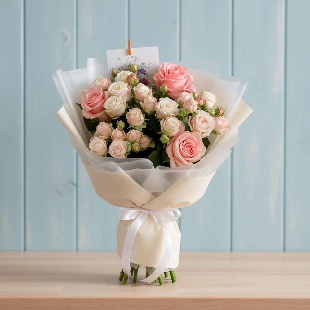 Букет цветов из: Розы в Отрадном Самарская область