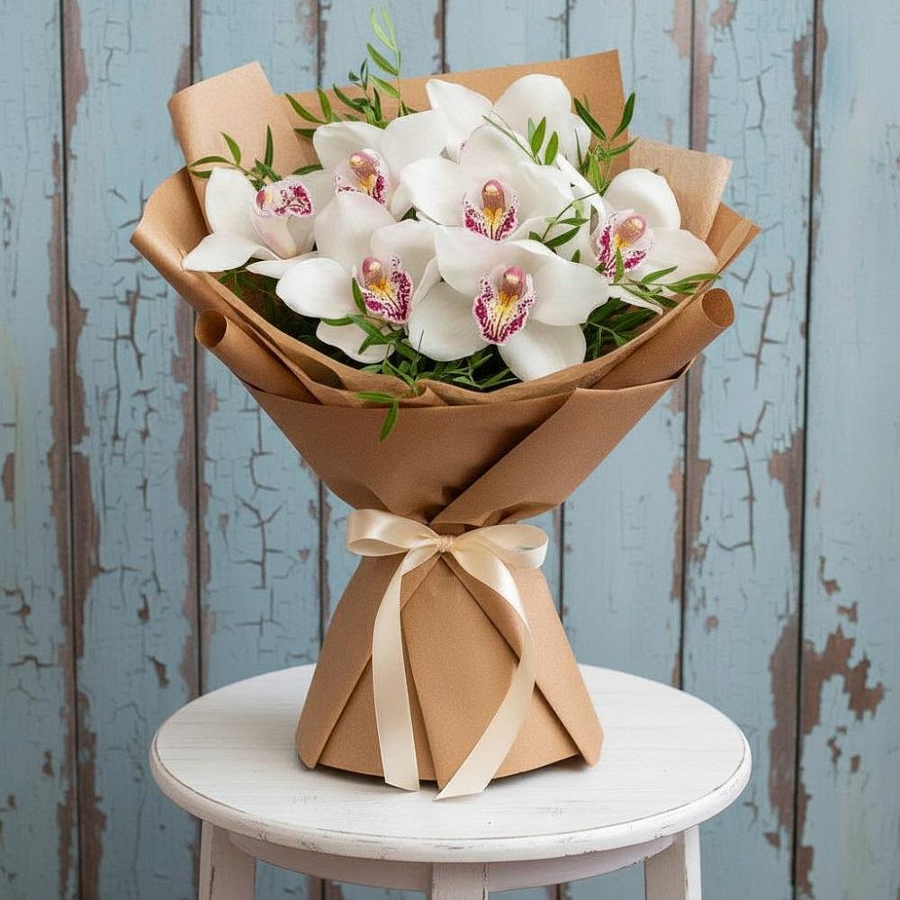 Букет цветов из: Орхидеи и Розы в Отрадном Самарская область