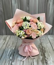 Букет цветов из:  Гвоздики, Розы и Хризантемы в Отрадном Самарская область