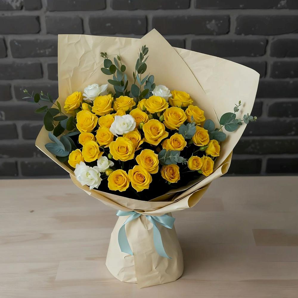 Букет цветов из: Розы в Отрадном Самарская область