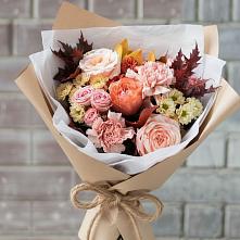 Букет цветов из:  Гвоздики, Хризантемы и Розы в Отрадном Самарская область