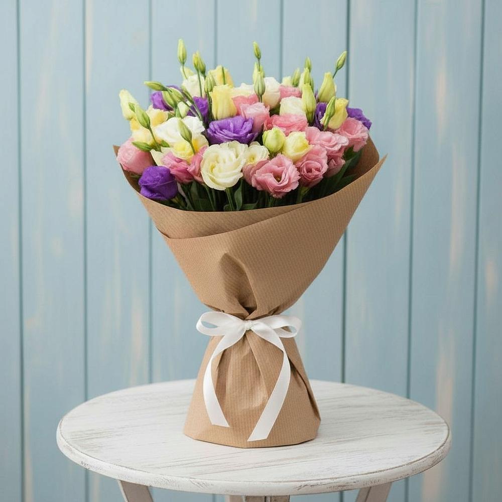 Букет цветов из: Лизиантусы в Отрадном Самарская область