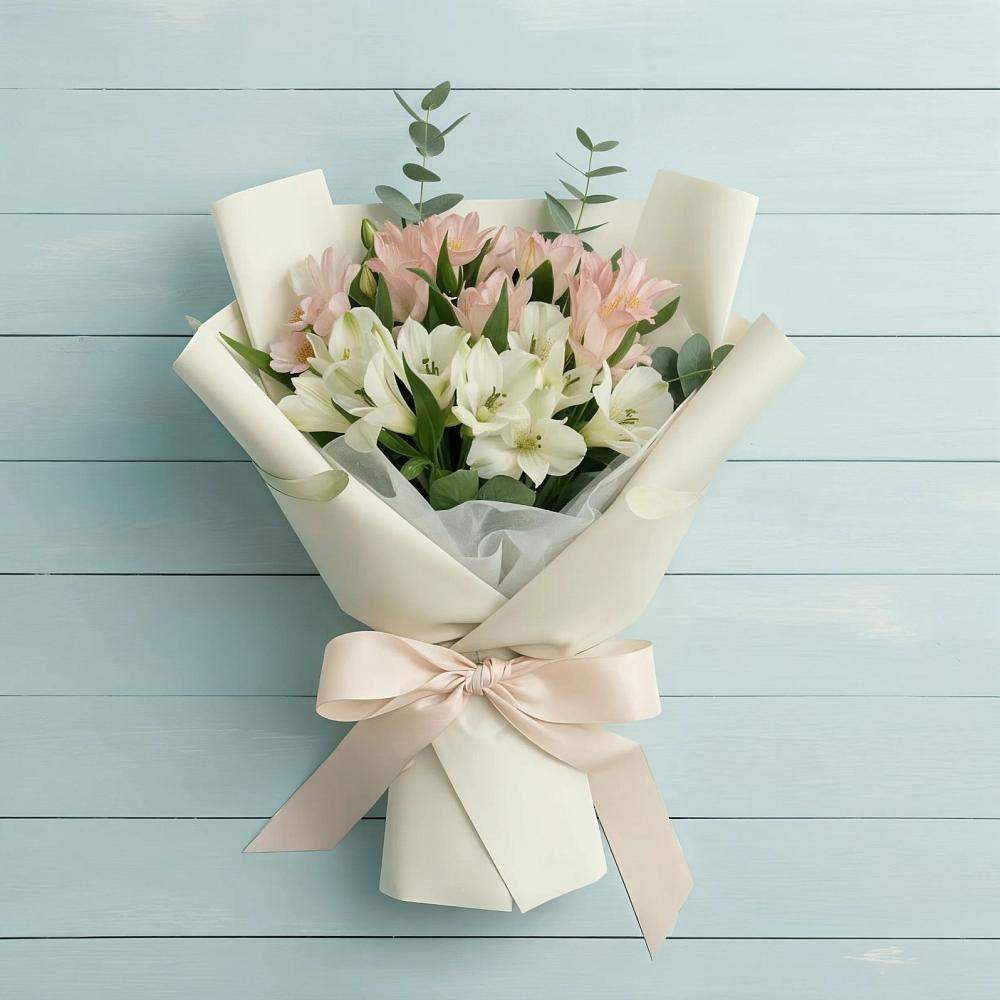 Букет цветов из: Альстромерии в Отрадном Самарская область