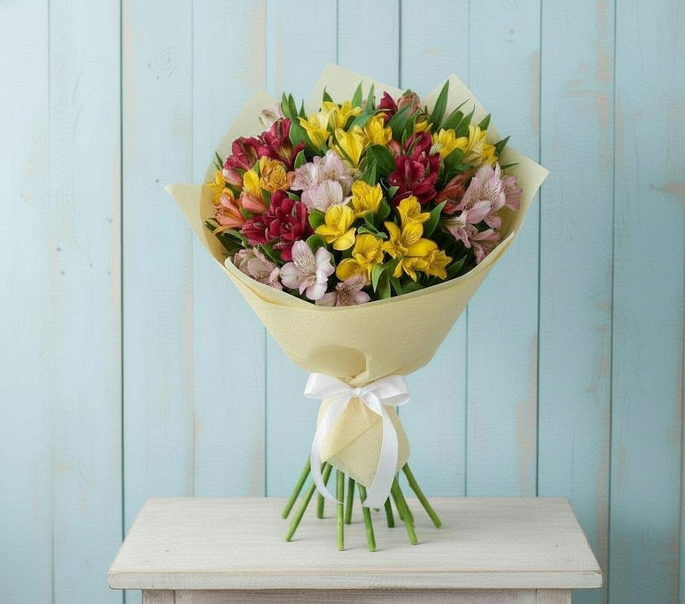 Букет цветов из: Альстромерии в Отрадном Самарская область