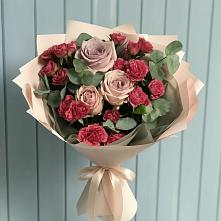 Букет цветов из:  Гвоздики и Розы в Отрадном Самарская область