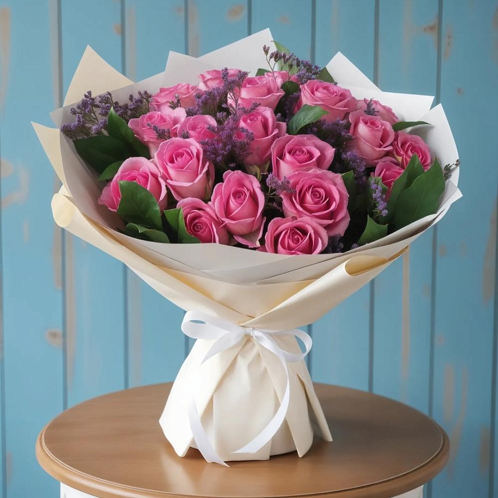 Букет цветов из: Розы в Отрадном Самарская область