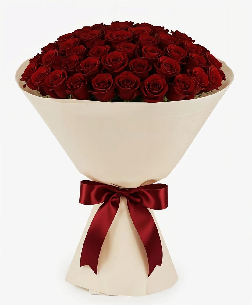 Букет 101 Бордовая роза Блэк Бакарра в Отрадном Самарская область