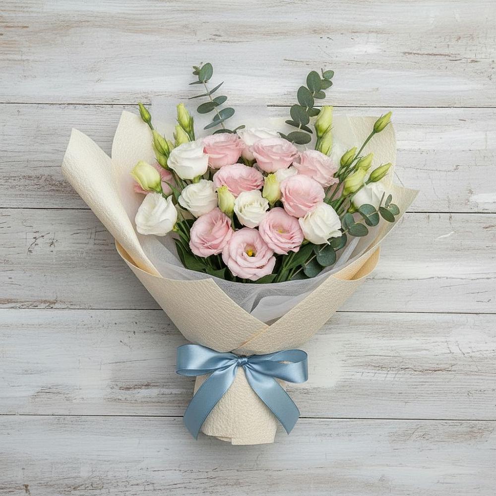 Букет цветов из: Лизиантусы в Отрадном Самарская область